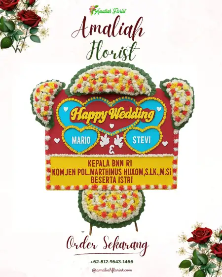 Papan Bunga Pernikahan Taba Terunjam